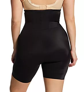 Plus Size Shaping Thigh Slimmer With Back Magic Black 2X