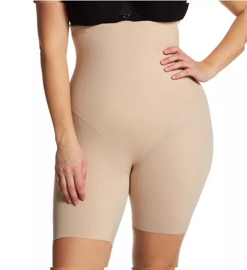 Naomi & Nicole Plus Size Shaping Thigh Slimmer With Back Magic 7089X