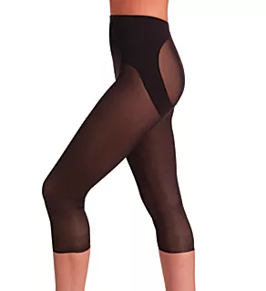 Sheer Rear Lifting Capri Pantliner Black S