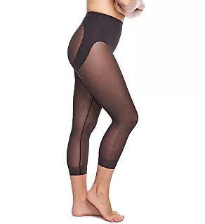 Sheer Rear Lifting Capri Pantliner Black S