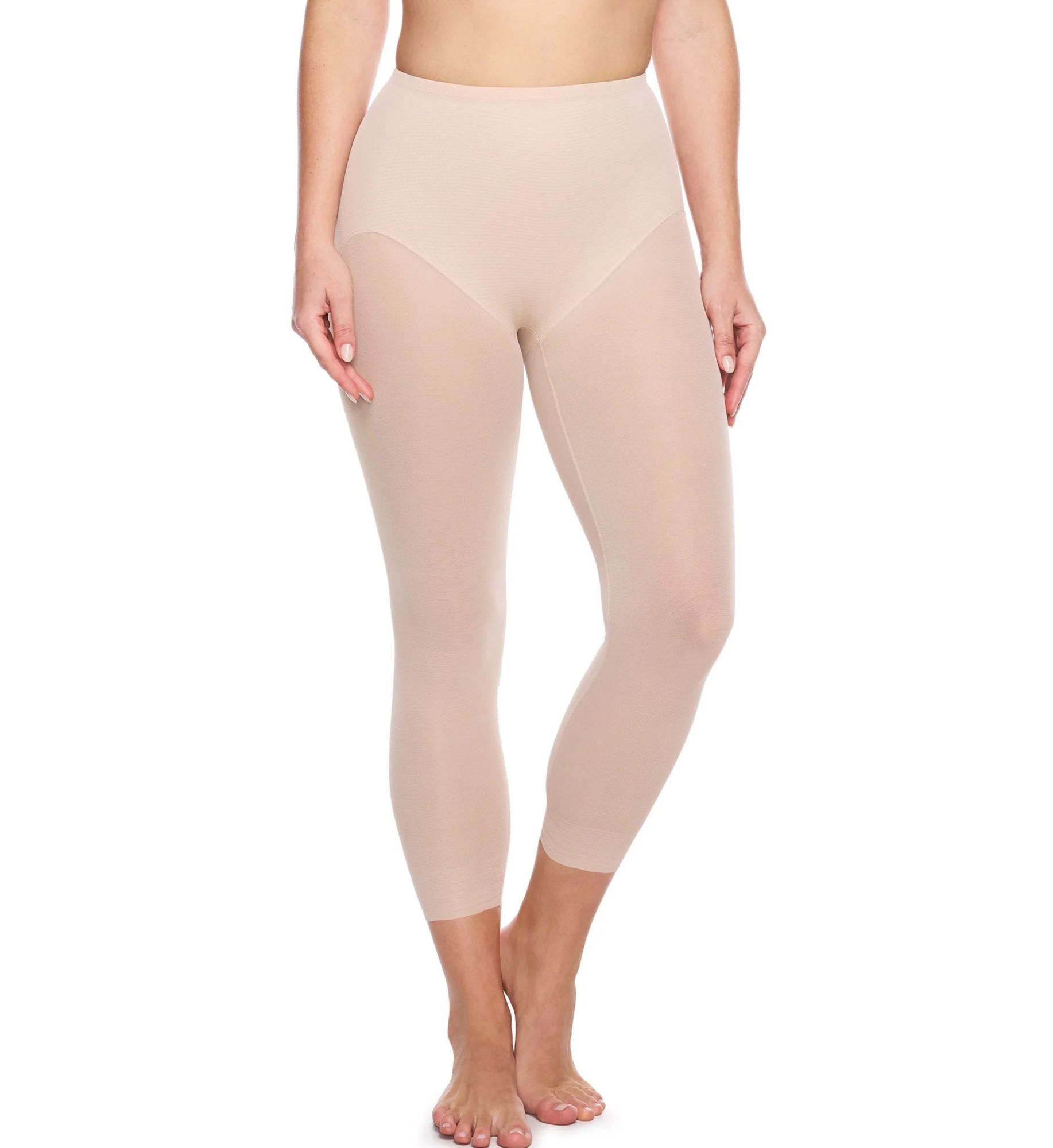 Naomi & Nicole Sheer Rear Lifting Capri Pantliner Cupid Nude XL  - Image 1