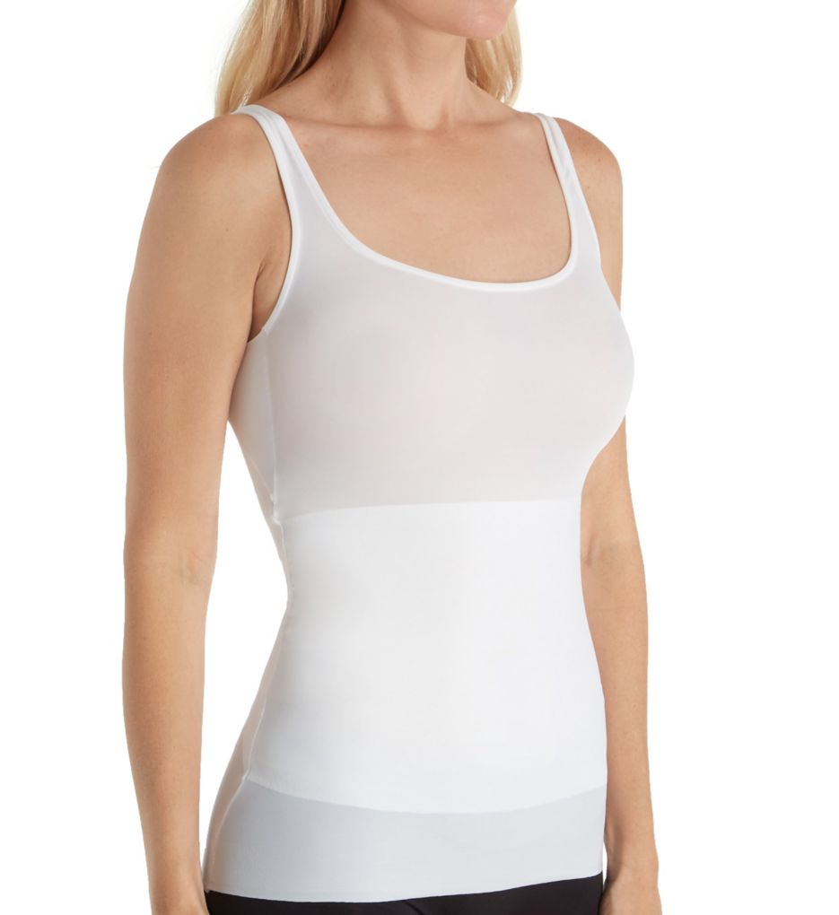 Naomi & Nicole (2213320): Naomi & Nicole 7503 No Side-Show Waist Shaping Tank (White XL)