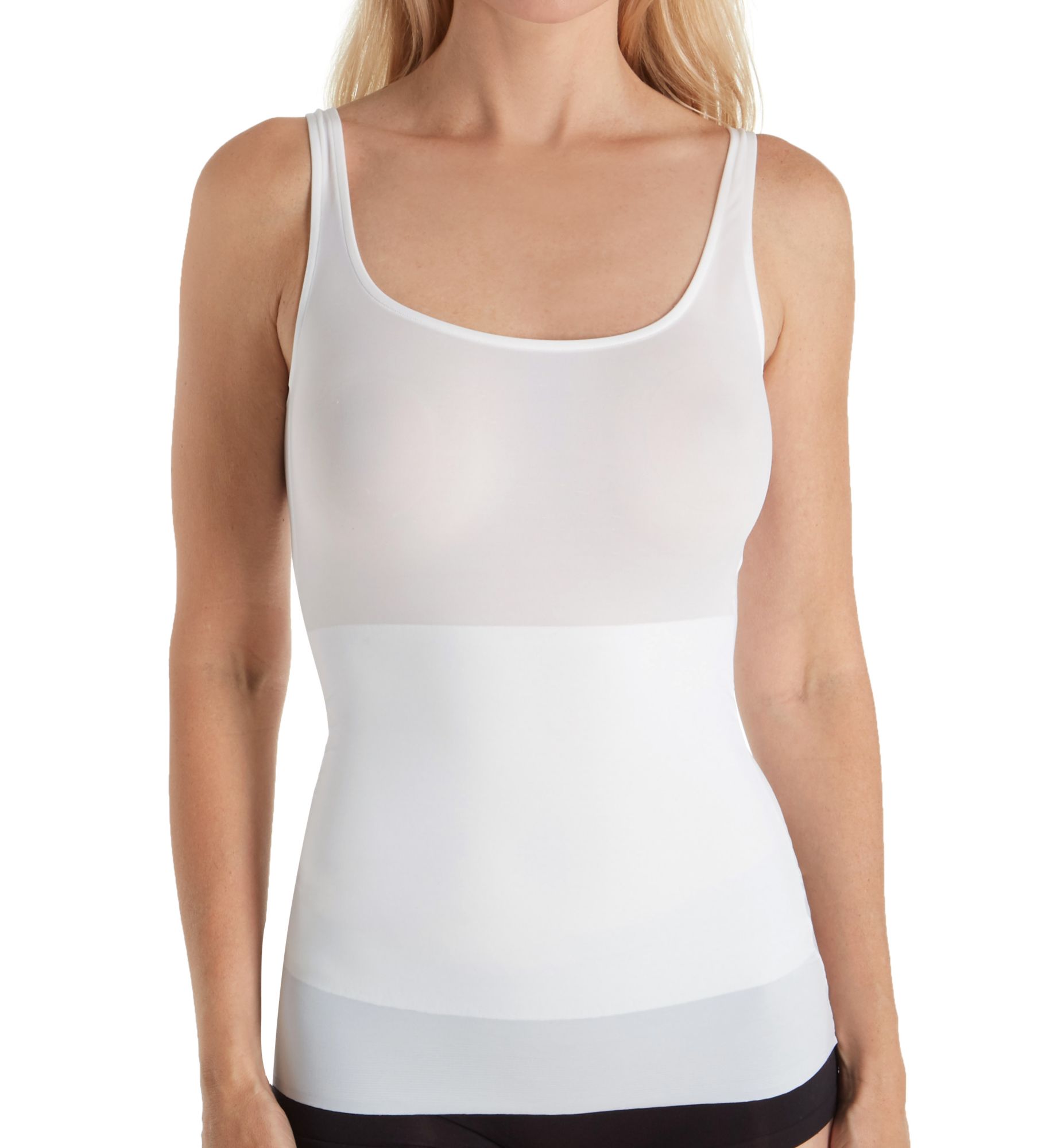 Naomi & Nicole No Side-Show Waist Shaping Tank White L  - Image 1