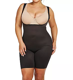 Plus Unbelievable Comfort Torsette Thigh Slimmerr Black 1X