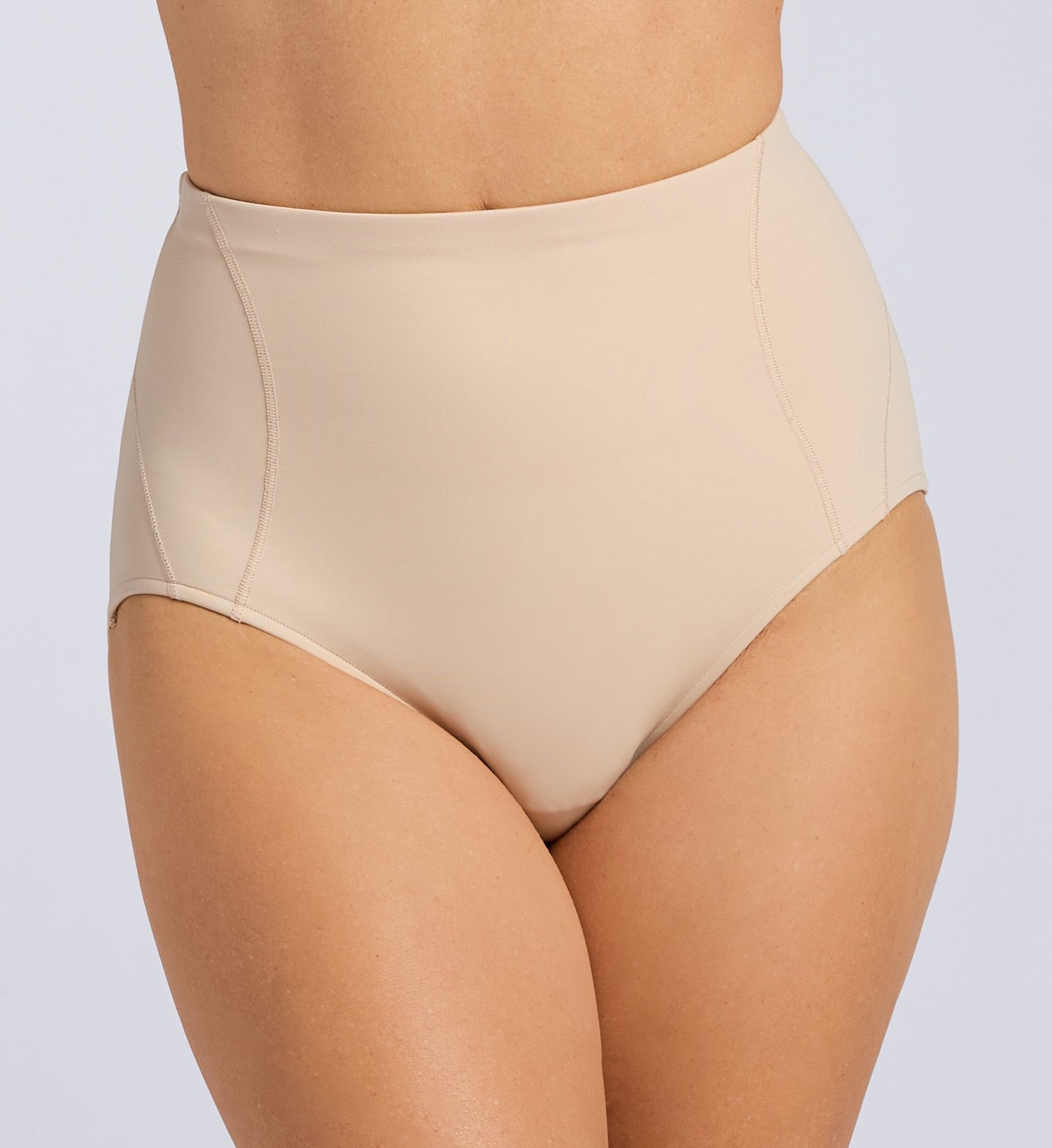 Naomi & Nicole Inside Magic Extra Firm Control Waistline Brief Warm Beige XL  - Image 1