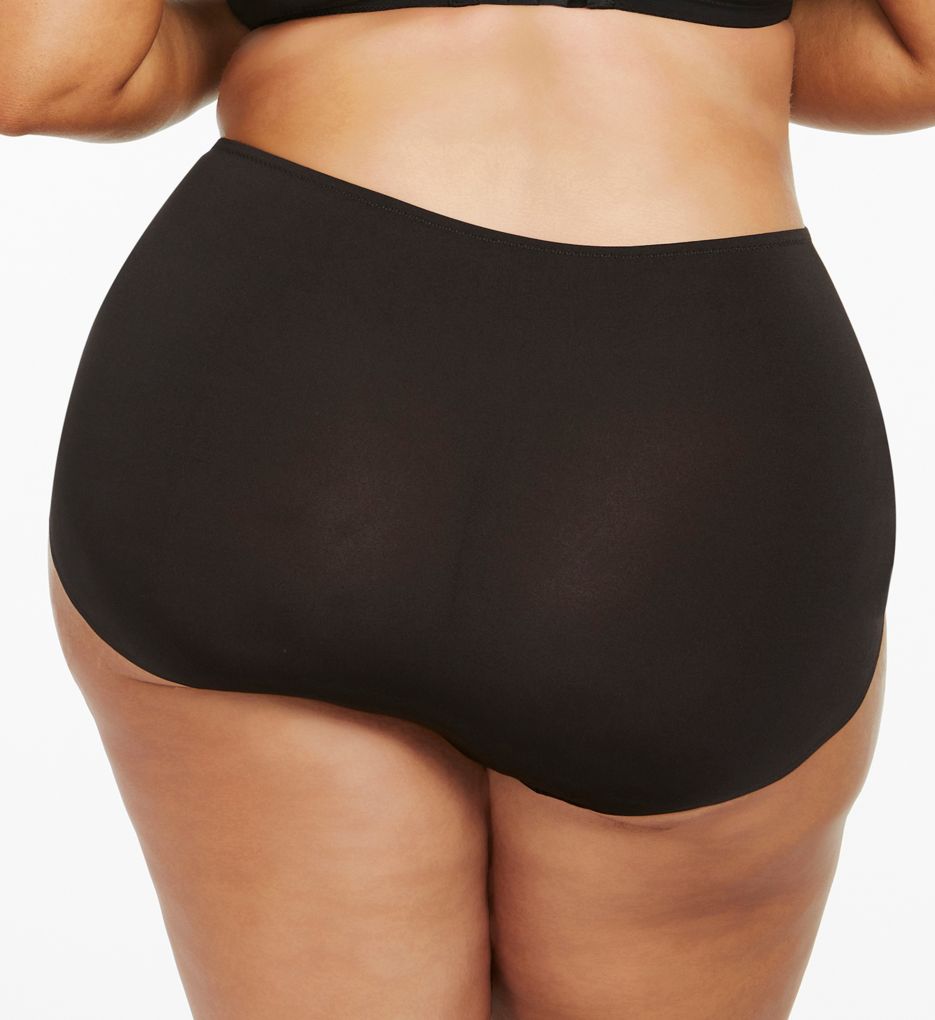 Naomi & Nicole Plus Size No Show, No Lines Brief Panty Black 2X  - Image 2