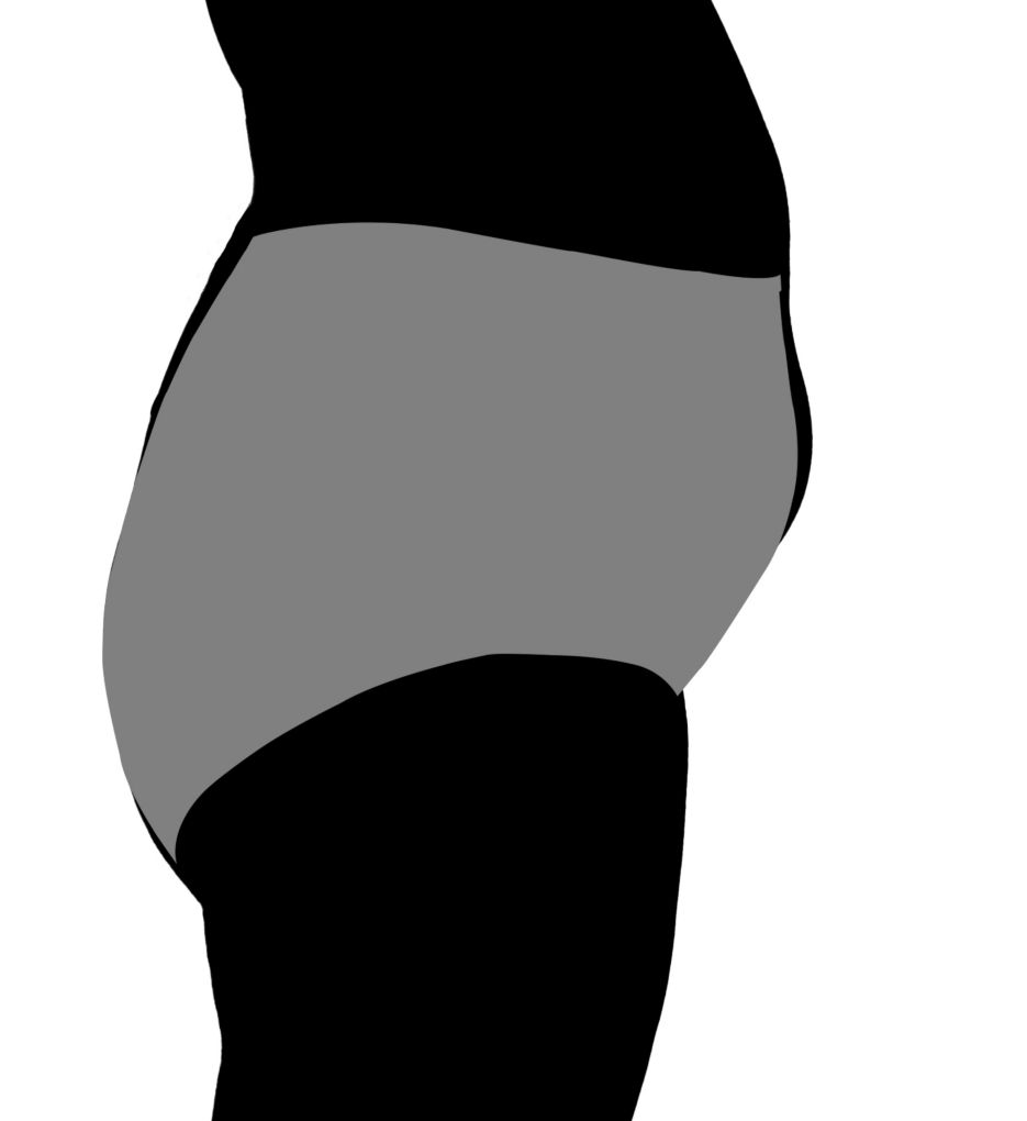 Naomi & Nicole Plus Size No Show, No Lines Brief Panty Black 4X  - Image 4