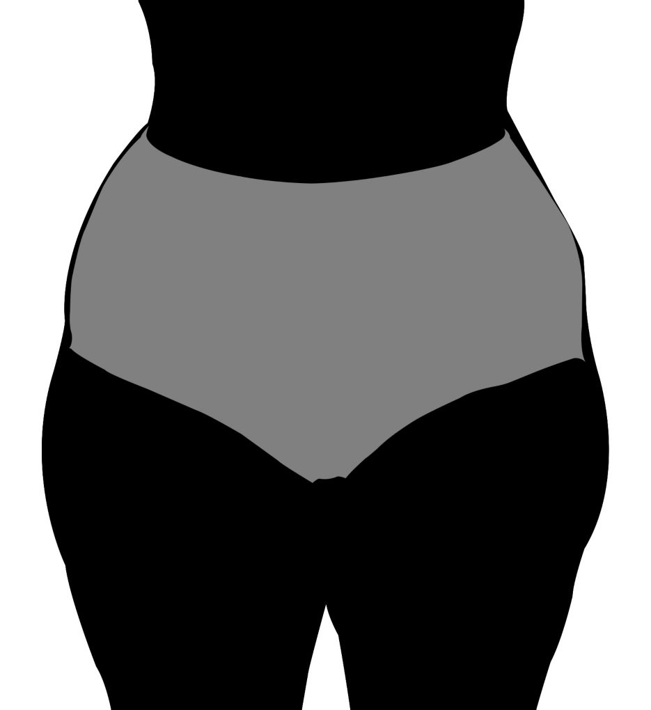 Naomi & Nicole Plus Size No Show, No Lines Brief Panty Black 4X  - Image 5