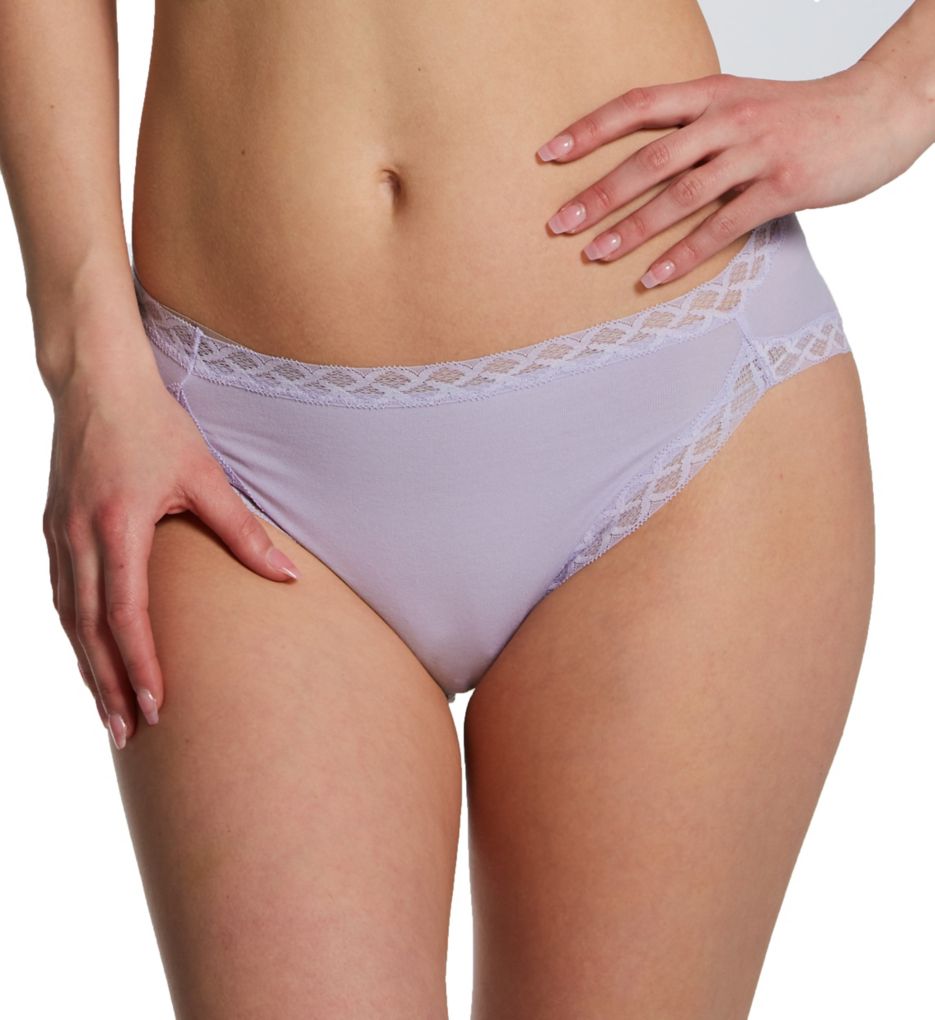 Natori Women's Bliss Cotton French Cut Panty in Purple | Plus Size Small | HerRoom.com