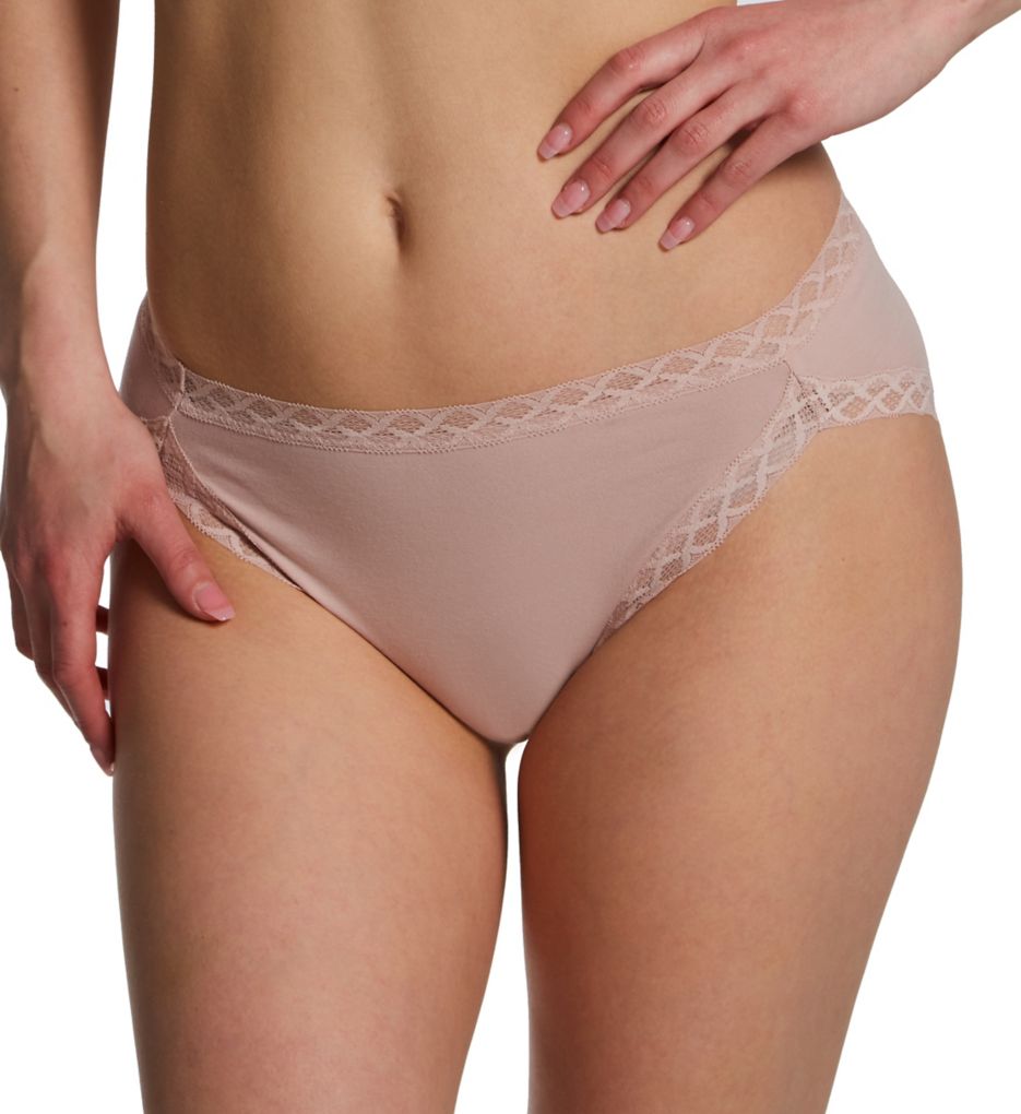 Natori Women's Bliss Cotton French Cut Panty in Pink | Plus Size 2XL | HerRoom.com