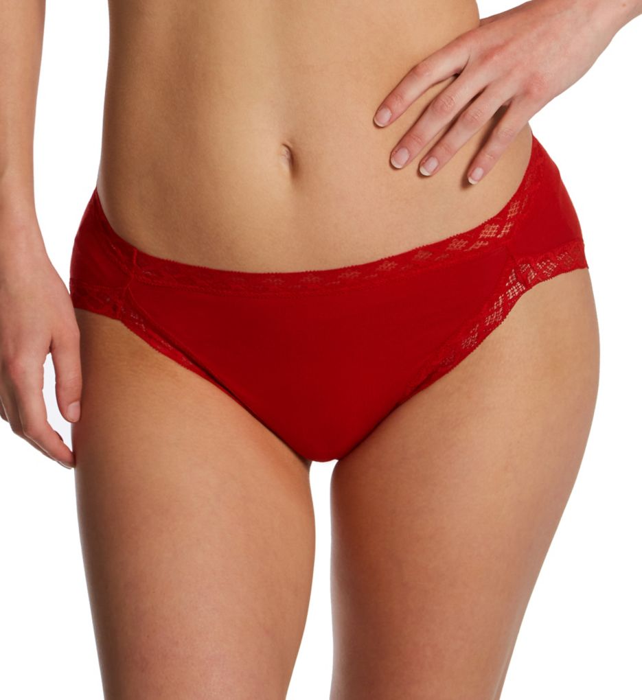 Natori Women's Bliss Cotton French Cut Panty in Red | Plus Size XS | HerRoom.com