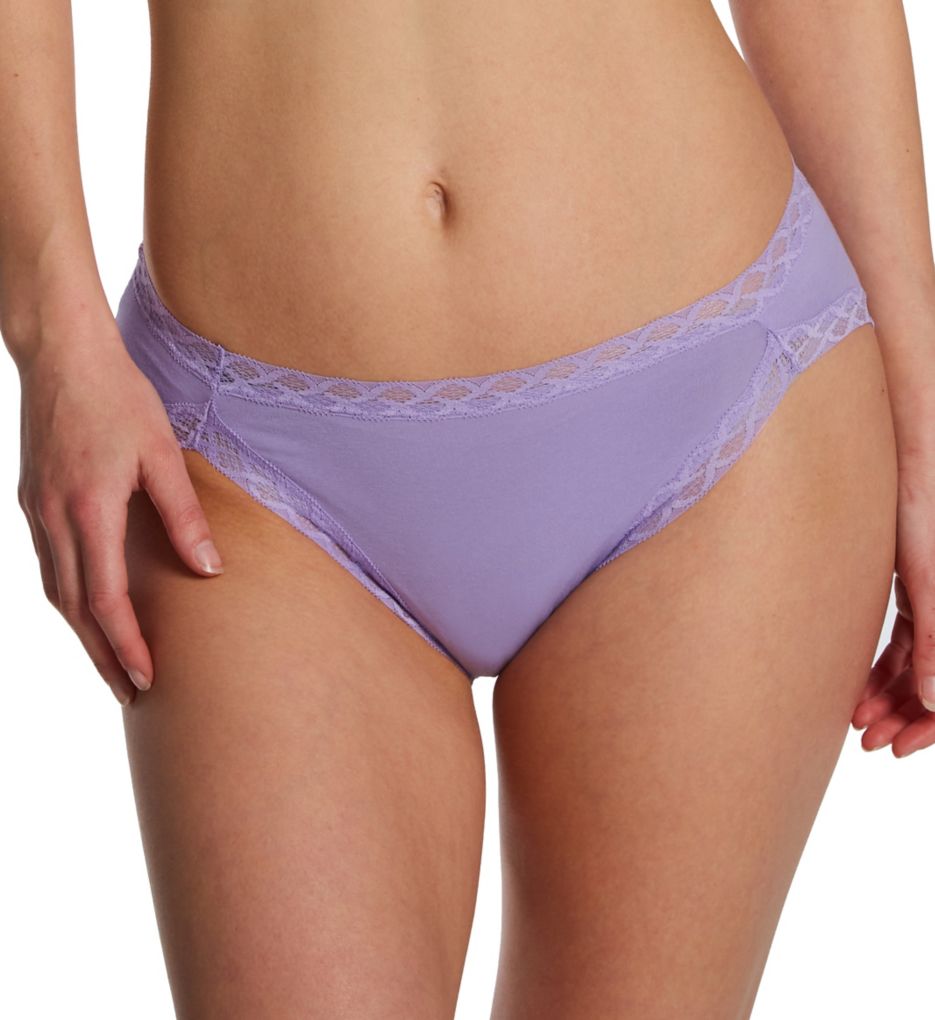 Natori Women's Bliss Cotton French Cut Panty in Purple | Plus Size 2XL | HerRoom.com