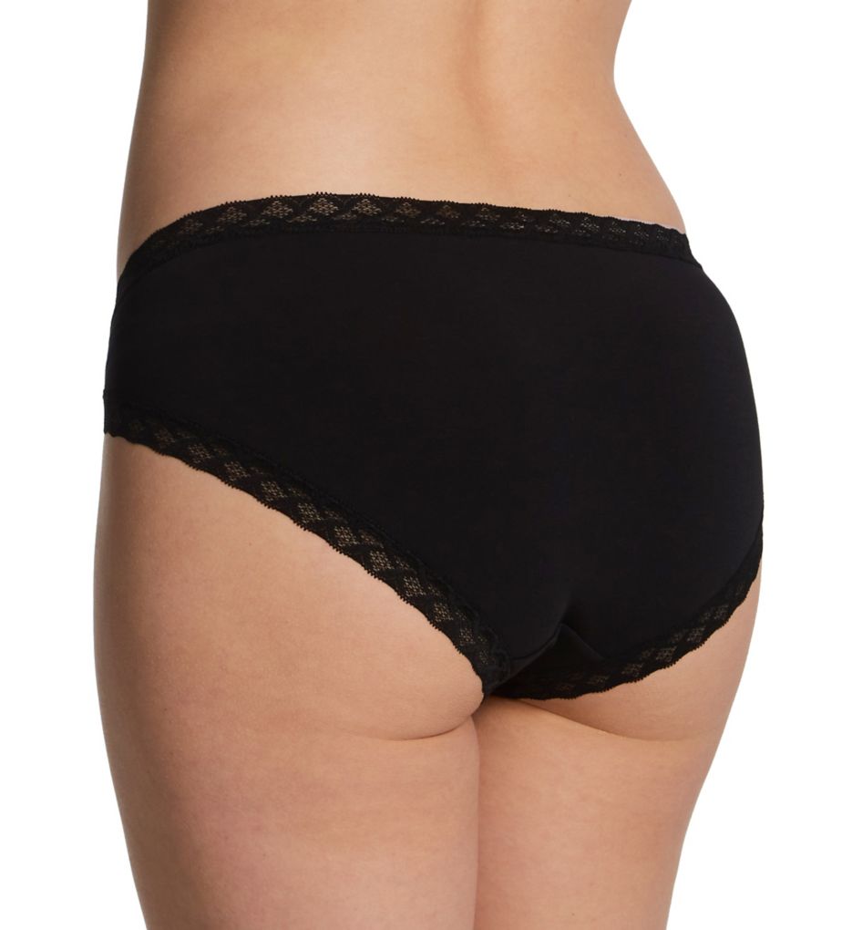 High-waisted cotton and lace french knickers