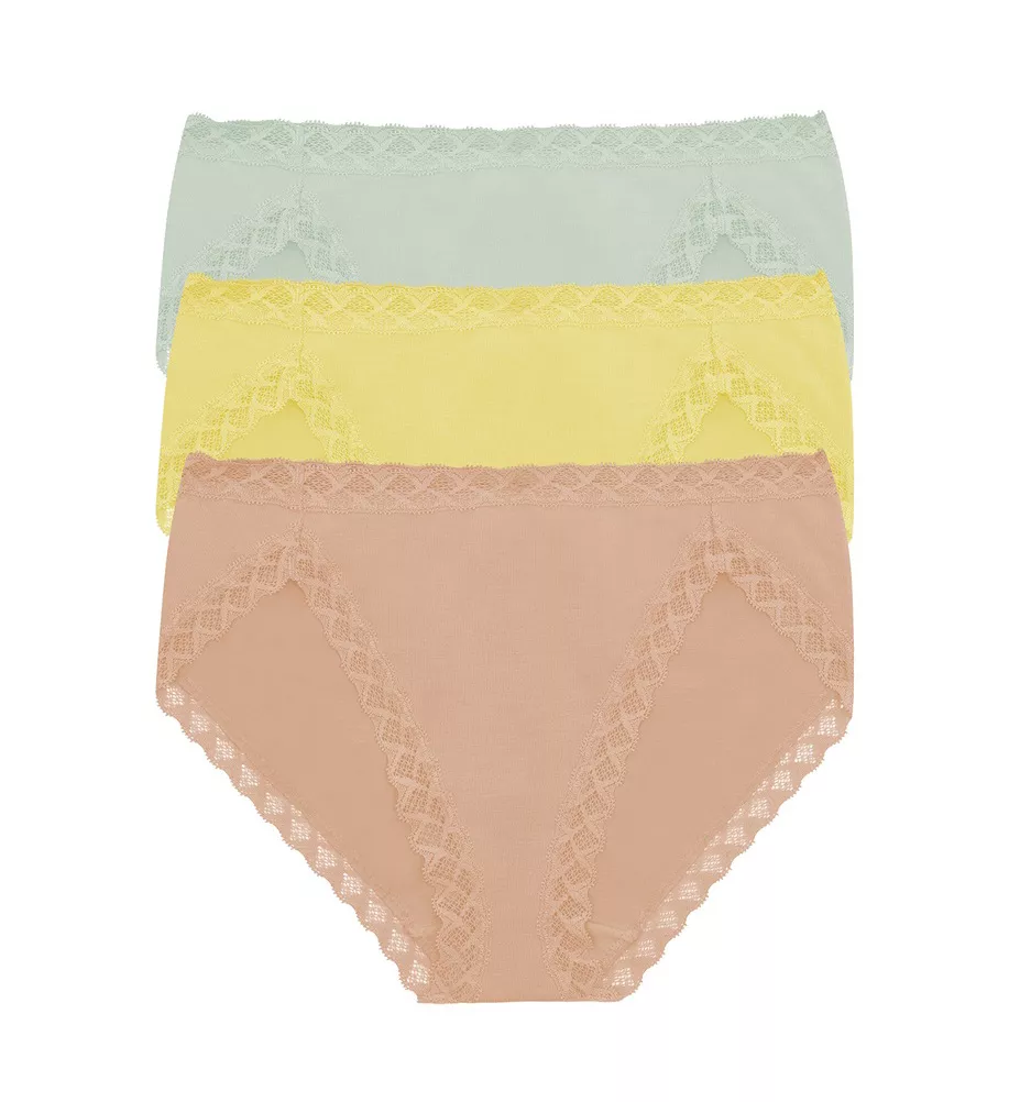 Bliss French Cut Panties - 3 Pack Morning Dew/Yellow/Caf S