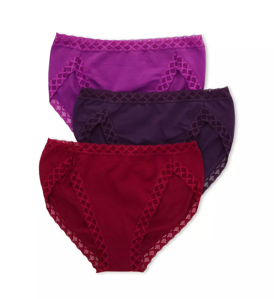 Bliss Cotton French Cut Panties - 3 Pack Verbena/Cherry/Grape XS