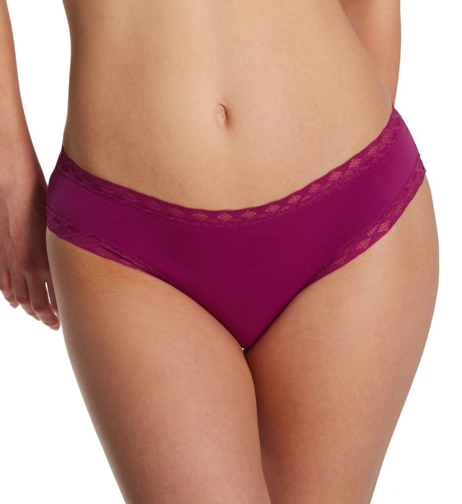 Natori Women's Bliss Cotton Girl Brief Panty in Purple | Plus Size XS | HerRoom.com