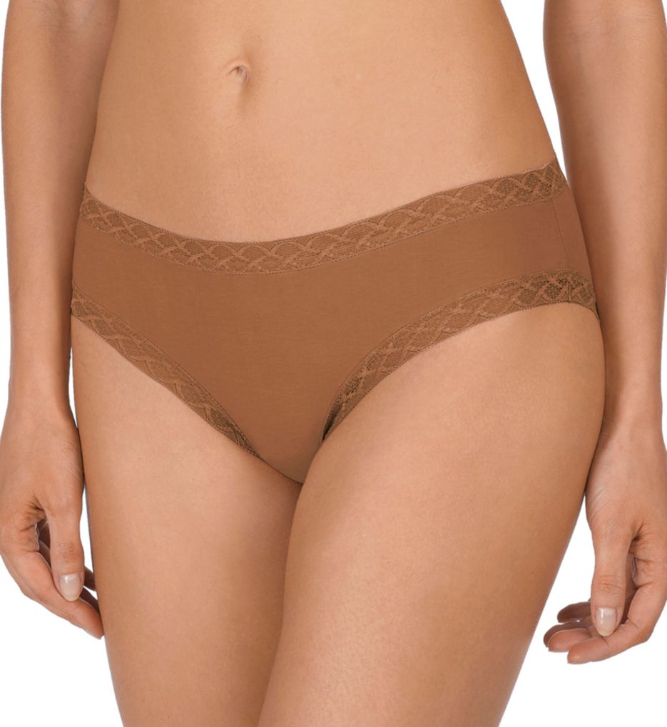 Natori Women's Bliss Cotton Girl Brief Panty in Beige | Plus Size 2XL | HerRoom.com