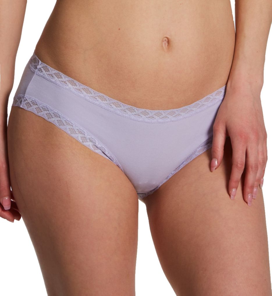 Natori Women's Bliss Cotton Girl Brief Panty in Purple | Plus Size Large | HerRoom.com