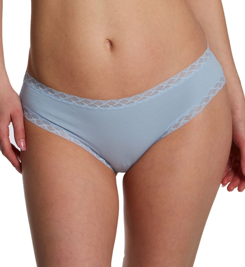 Natori Women's Bliss Cotton Girl Brief Panty in Misty Blue | Plus Size Large | HerRoom.com