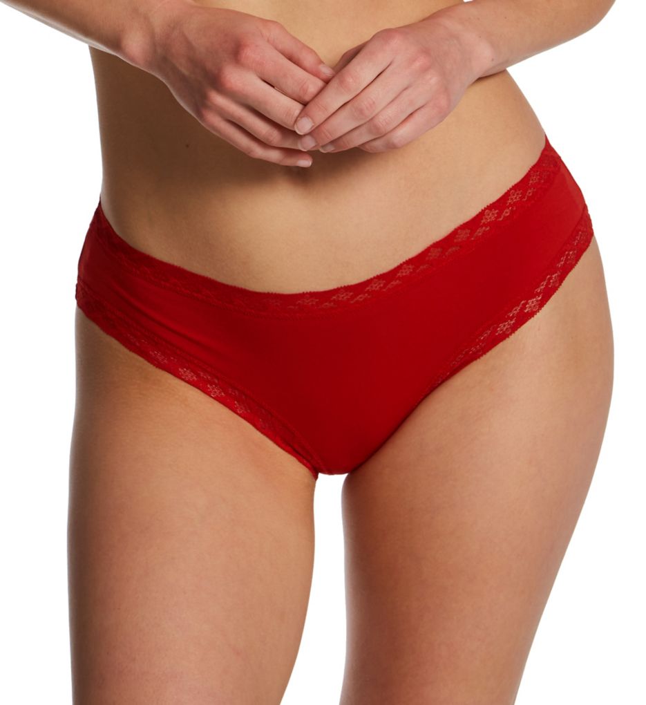 Natori Women's Bliss Cotton Girl Brief Panty in Red | Plus Size XL | HerRoom.com