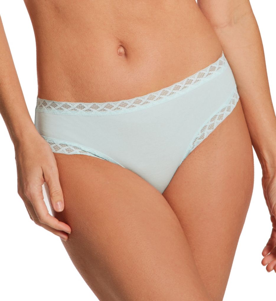 Natori Women's Bliss Cotton Girl Brief Panty in Green | Plus Size Large | HerRoom.com