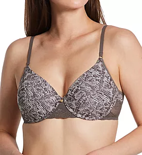 Bliss Perfection Comfort Contour Underwire Bra Chrome Python Print 38DD