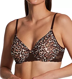 Bliss Perfection Comfort Contour Underwire Bra French Roast Leopard 32B