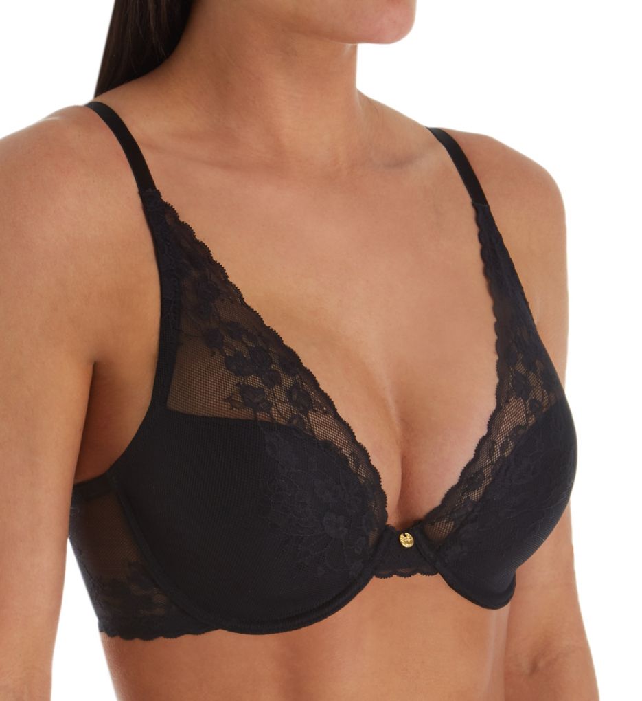 Natori (2125023): Natori 721191 Cherry Blossom Convertible Contour Underwire Bra (Black 36DDD)