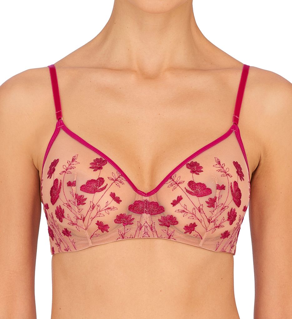 Natori : Natori 724272 Botanique Unlined Underwire Bra (Bright Berry/Clay Rose 36DD)