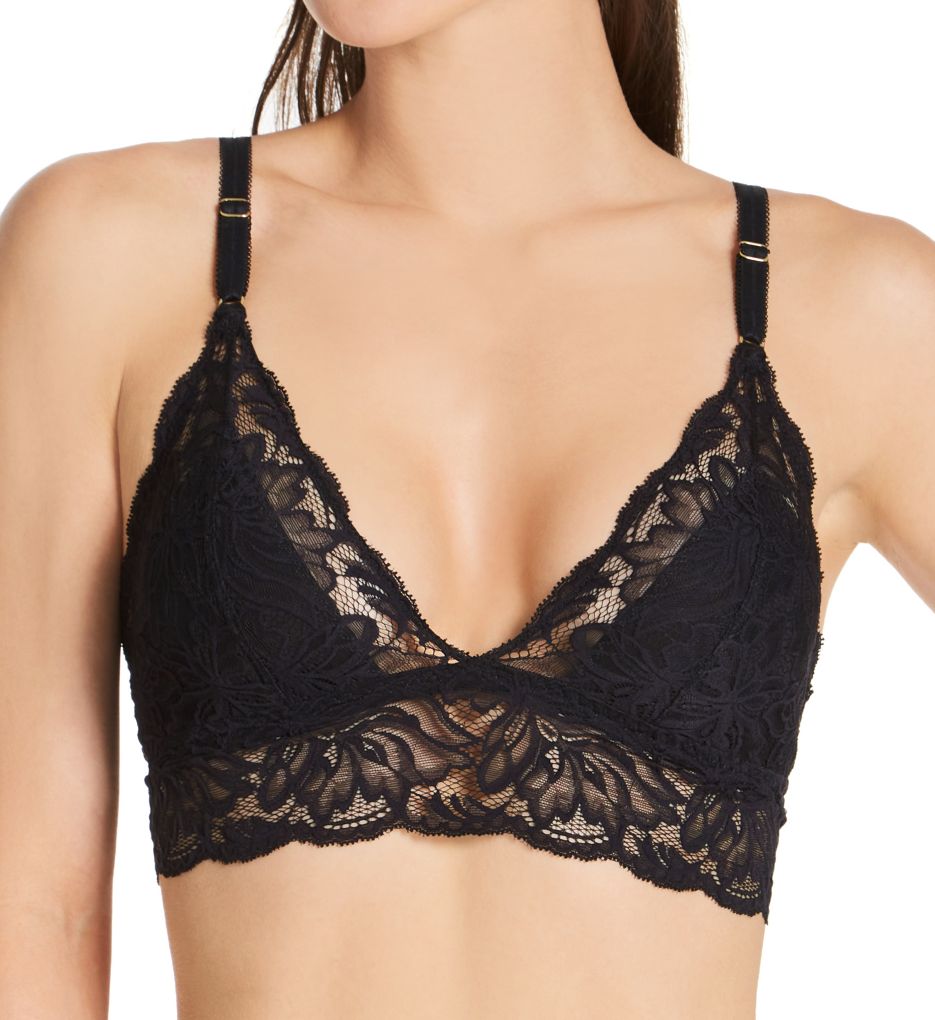 Women's Bra Bralette Lace Non-Wired Bra V-Neck Lacing Front