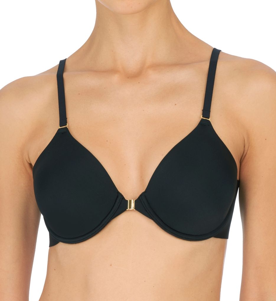 Natori (2351508) -- Natori 728205 Zone Front Close Convertible Contour Underwire Bra (Black 36DD)