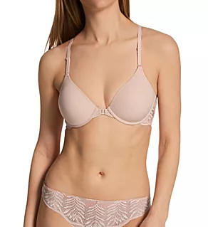 Lush Front Close Contour Underwire Bra Rose Beige/White 30D