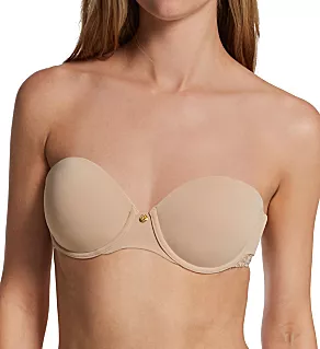 Pure Luxe Strapless Contour Underwire Bra Cafe 38B