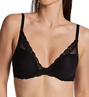 Feathers Contour Plunge Bra Black 32C