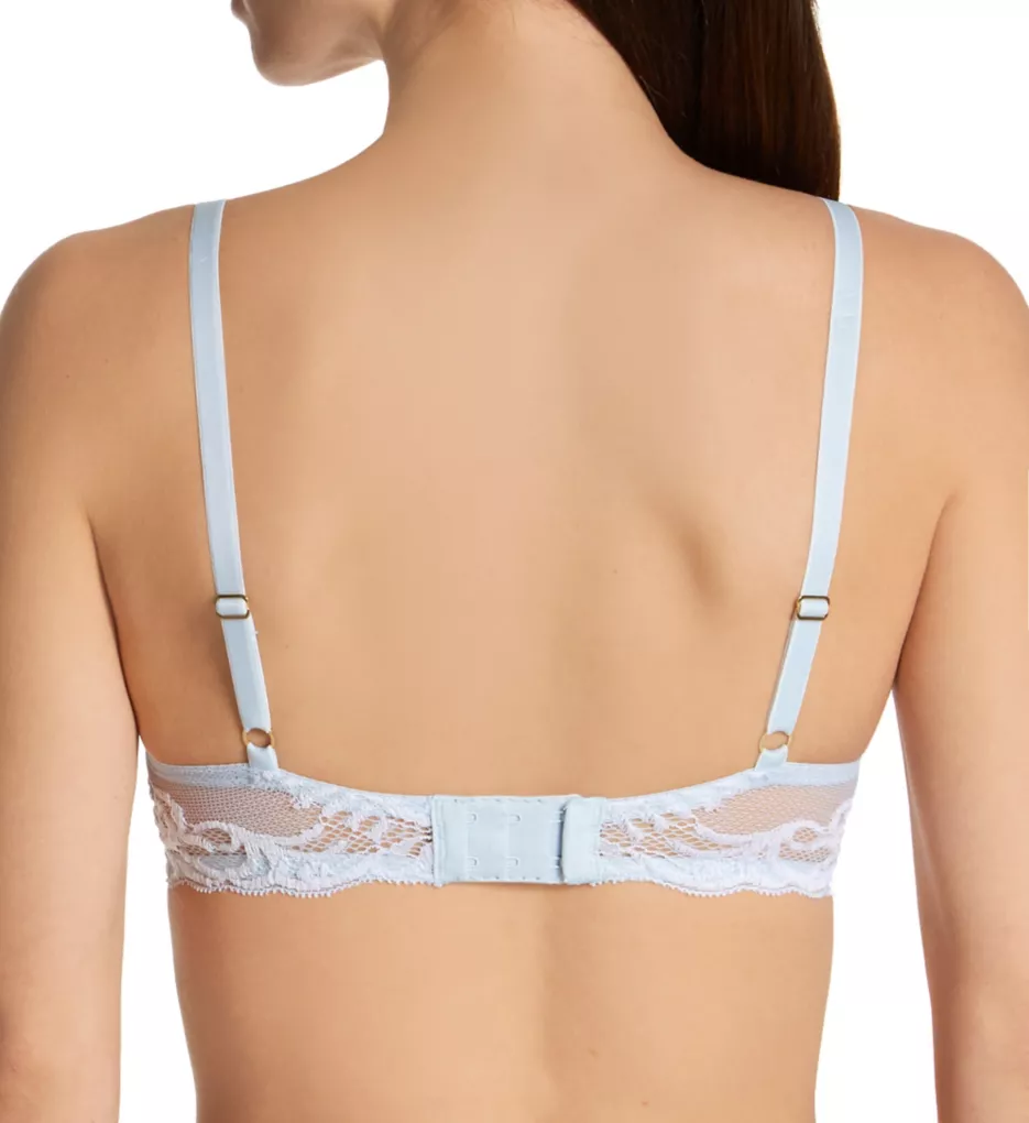 Feathers Contour Plunge Bra Baby Blue/White 32B