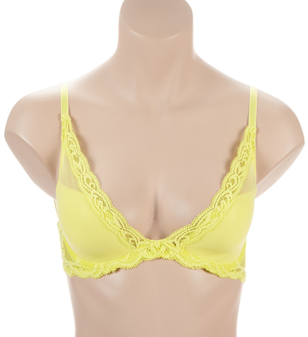 Natori Feathers Contour Plunge Bra Lemon Lime 30DDD  - Image 1
