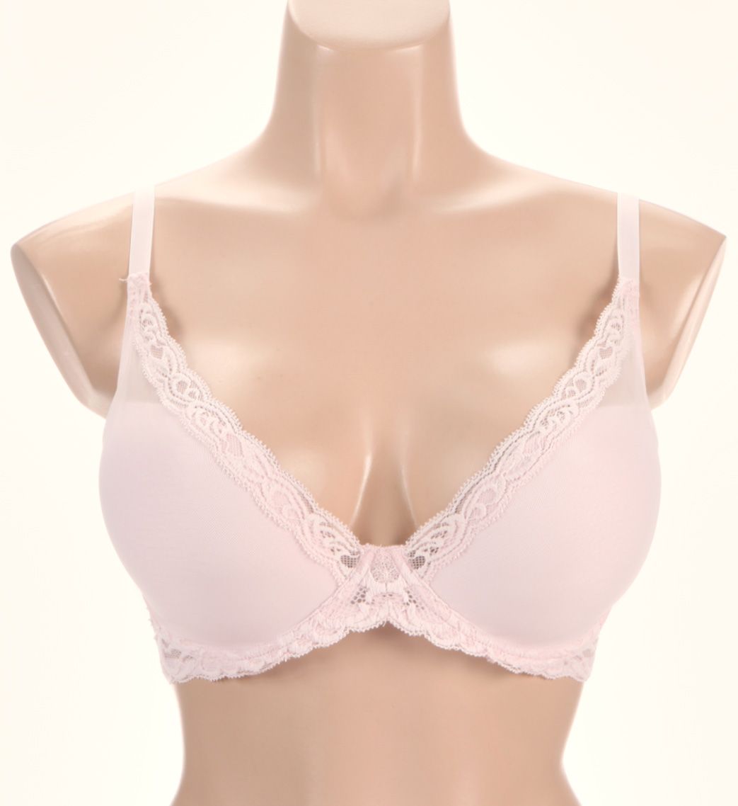 Natori Feathers Contour Plunge Bra Pink Sky 32B  - Image 1