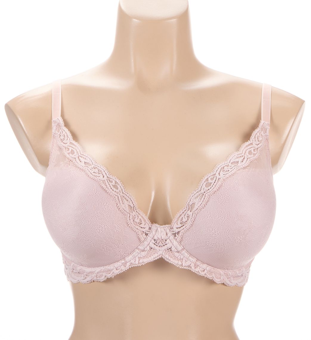 Natori Feathers Contour Plunge Bra Rose Beige/ Pink Pearl 30C  - Image 1