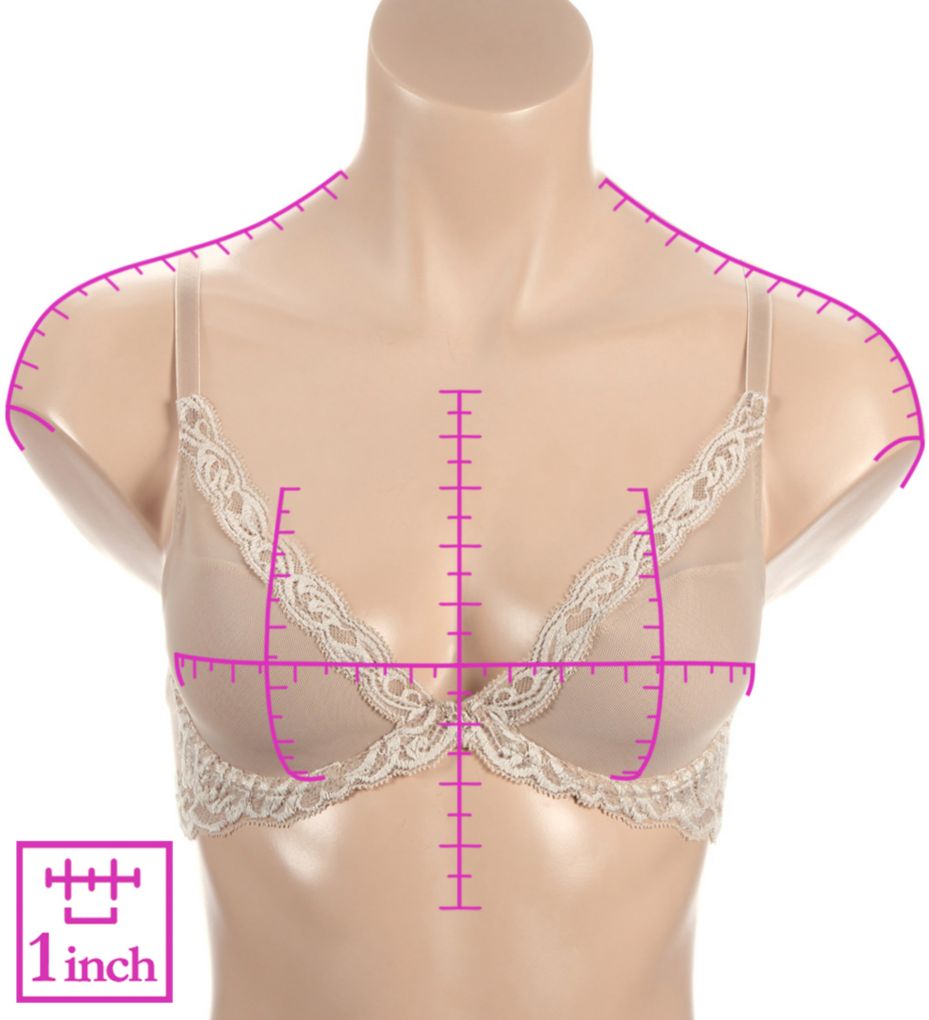 Is cup size ok? Breasts look rather far apart. 32C - Natori » Feathers  Contour Plunge Bra (730023)