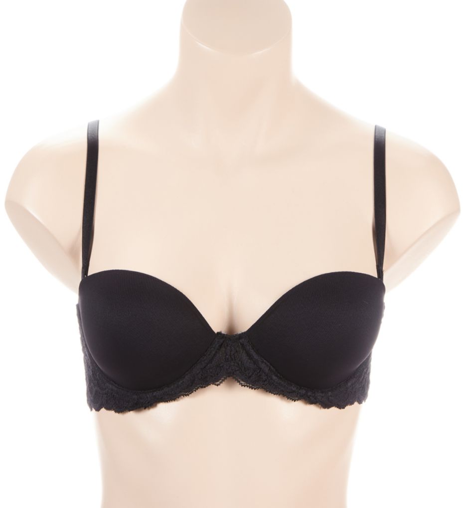 Natori Women's Feathers Strapless Plunge Multiway, Black, 32B at