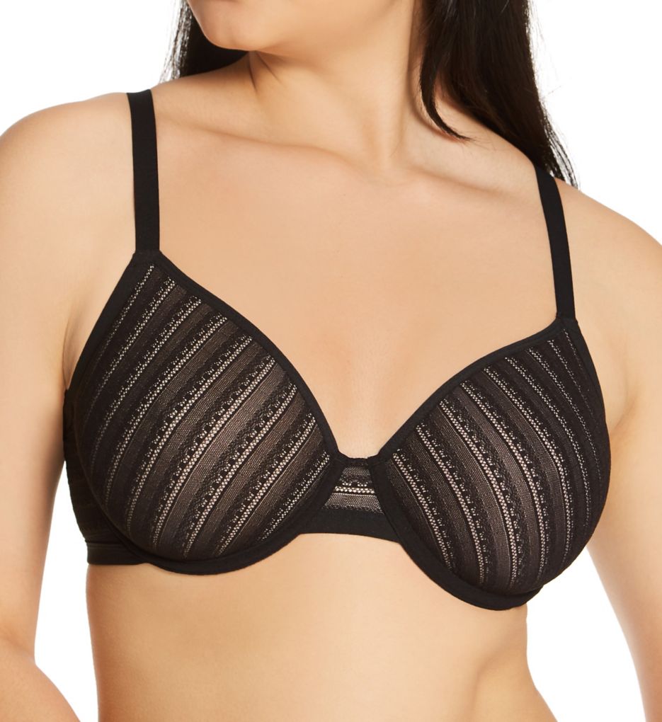 Natori : Natori 731225 Nouveau Full Fit Spacer Underwire Bra (Black/Light Mocha 32G)