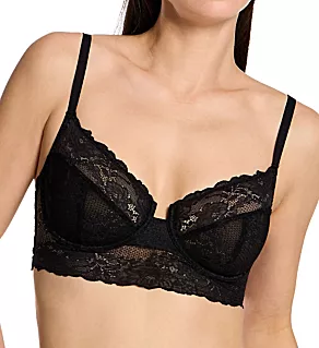 Heavenly Full Coverage Longline Underwire Bra Black 32D