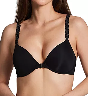 Convertible Front Close Contour Underwire Bra Black 32DD