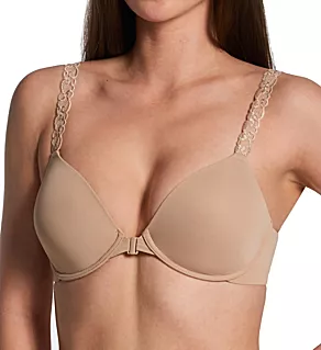 Convertible Front Close Contour Underwire Bra Cafe 32DDD