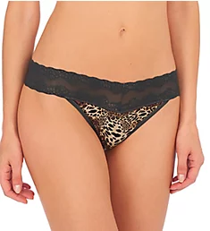 Bliss Perfection One Size Fits All Thong Coal Luxe Leopard O/S