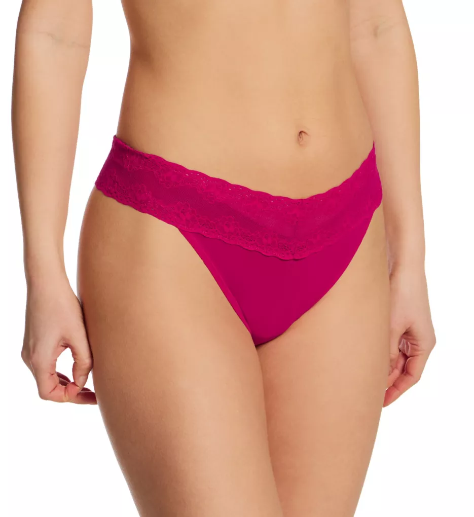Bliss Perfection One Size Fits All Thong Electric Fuschia O/S