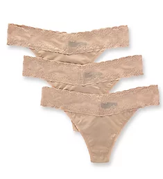 Bliss Perfection One Size Thong - 3 Pack Cafe O/S