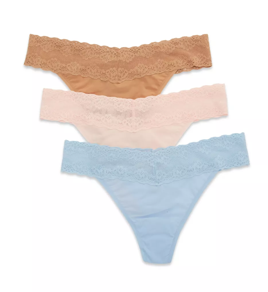 Bliss Perfection One Size Thong - 3 Pack Seashell/Mist/Glaze O/S