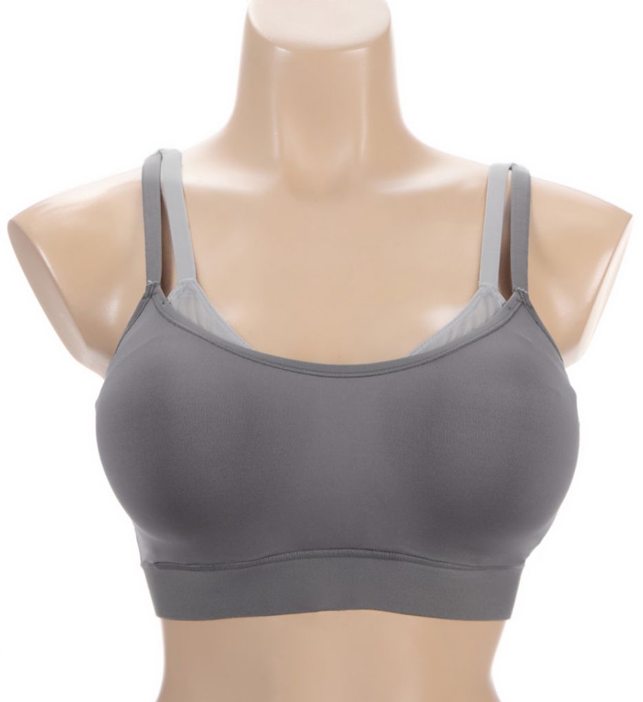 DISOLVE Women's High Impact Underwire Sports Bra with Adjustable Straps  Full Figure Running Workout Free Size (28 Till 34) Pack of 1 Grey Color