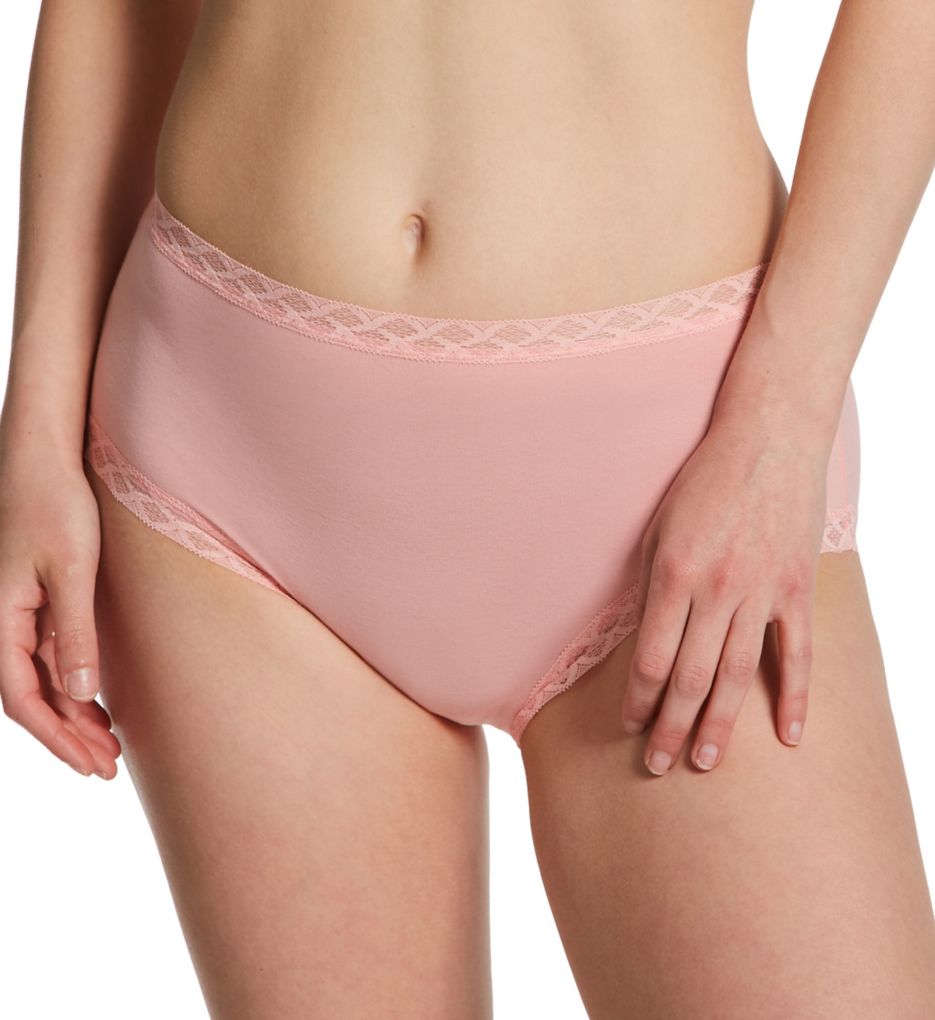 Natori Women's Bliss Cotton Full Brief Panty in Pink Nectar | Plus Size 2XL | HerRoom.com